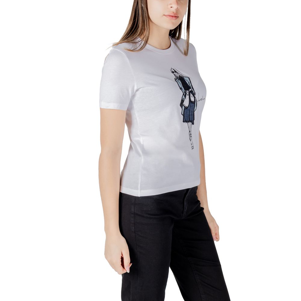 Only Weißes Langarmshirt aus Bio-Baumwolle