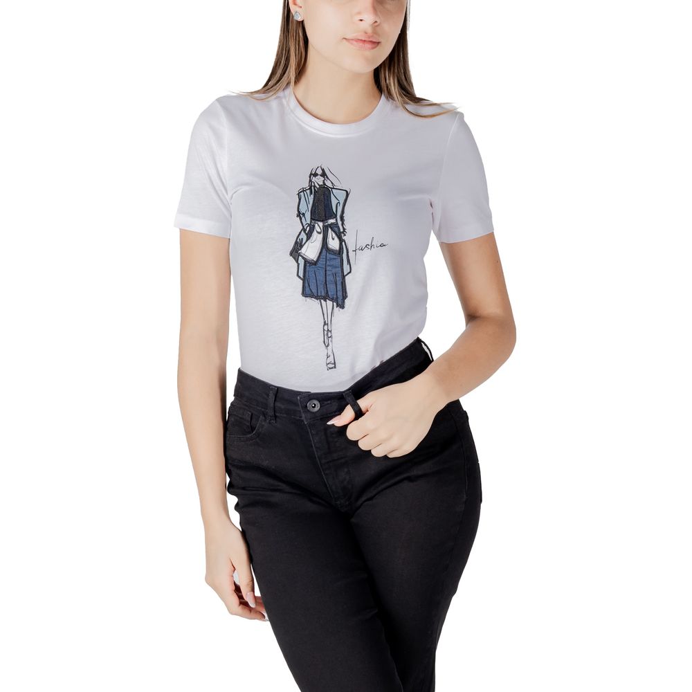 Only Weißes Langarmshirt aus Bio-Baumwolle