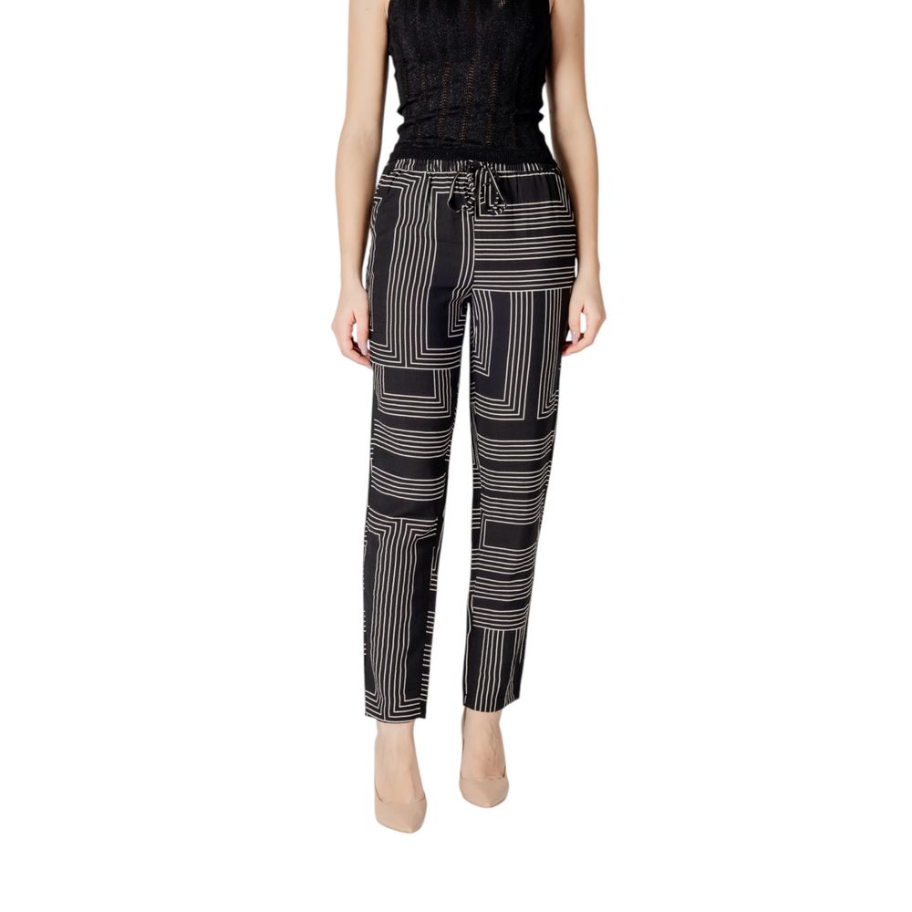 Jacqueline De Yong Schwarze Viskose-Hose