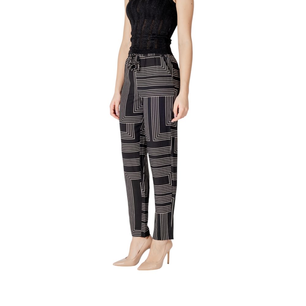 Jacqueline De Yong Schwarze Viskose-Hose