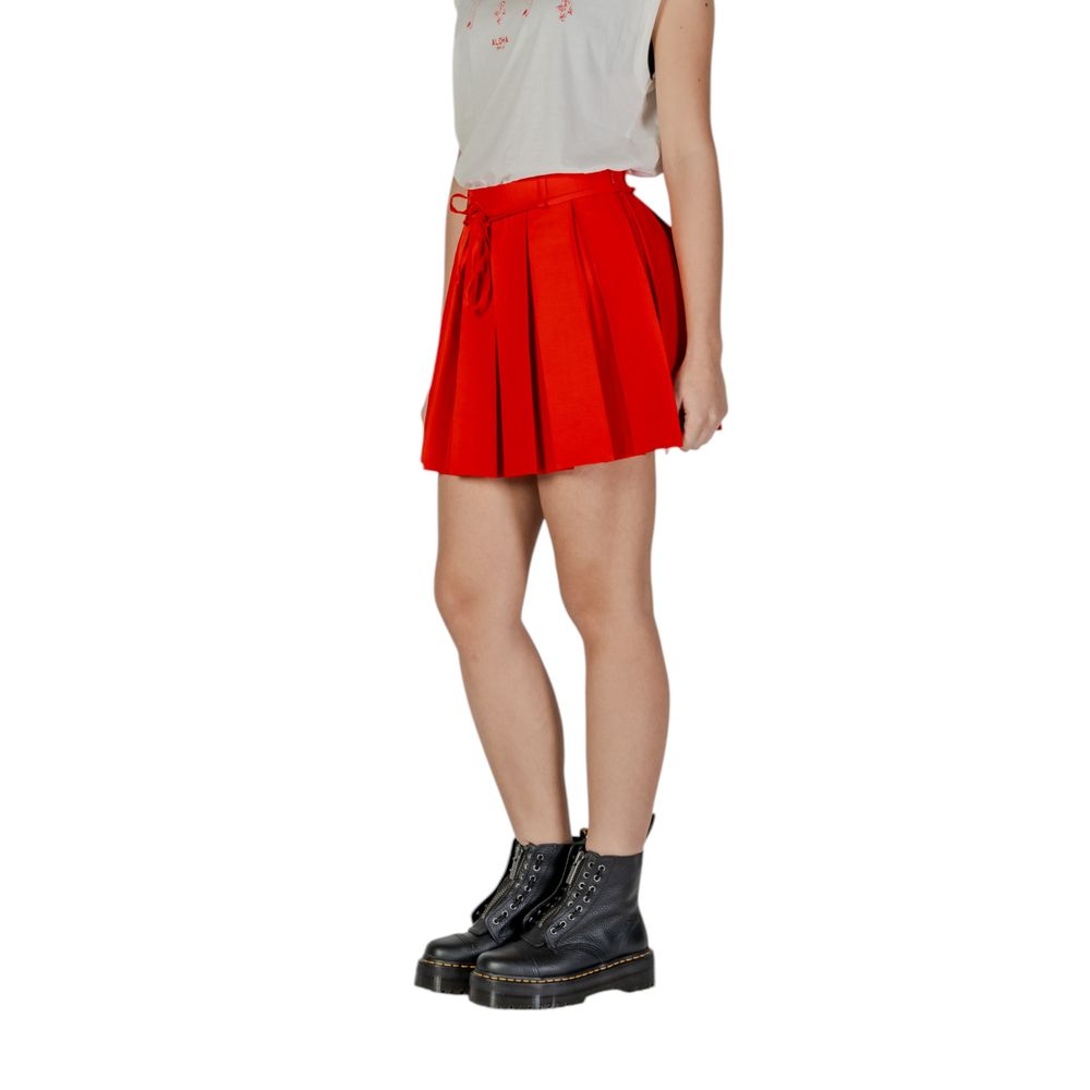 Only Red Mini Skirt made from Recycled Polyester