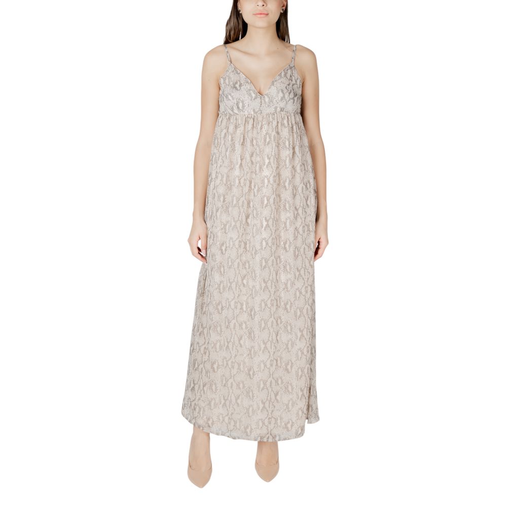 Only Beiges Maxikleid aus recyceltem Polyester