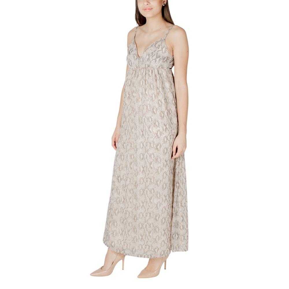 Only Beiges Maxikleid aus recyceltem Polyester