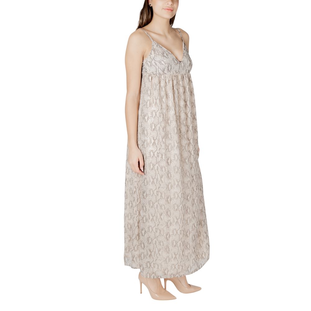 Only Beiges Maxikleid aus recyceltem Polyester