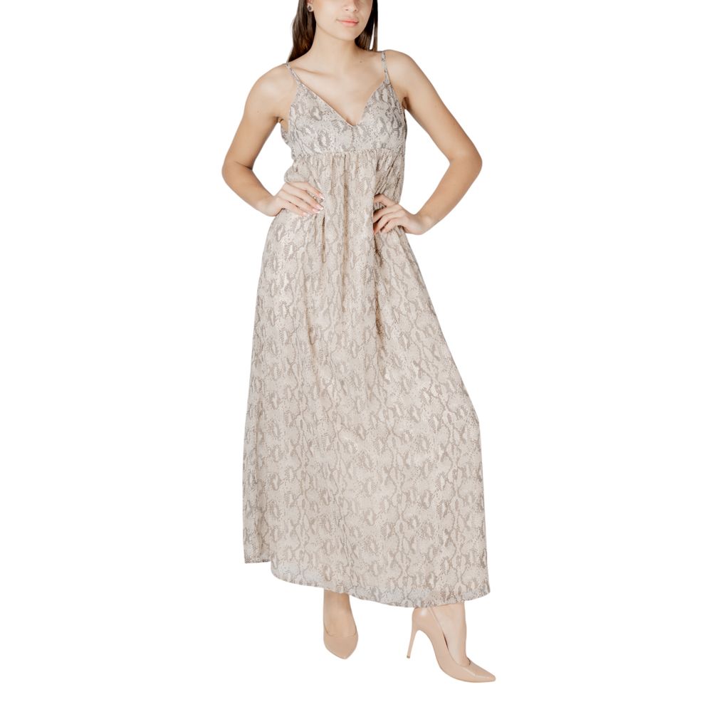 Only Beiges Maxikleid aus recyceltem Polyester