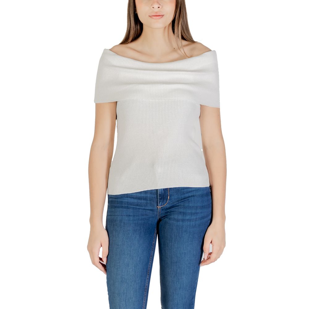 Only Weißes Polyester-T-Shirt