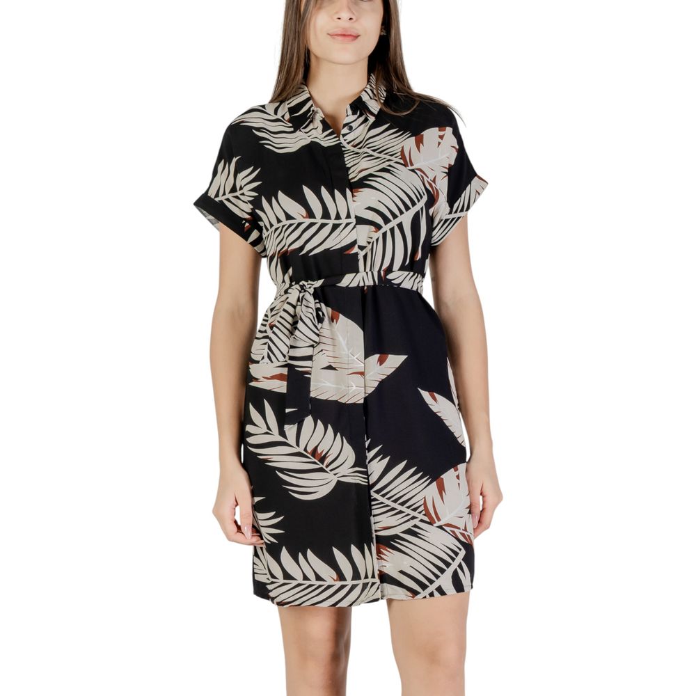 Vero Moda Beigefarbenes Viskose-Kurzkleid
