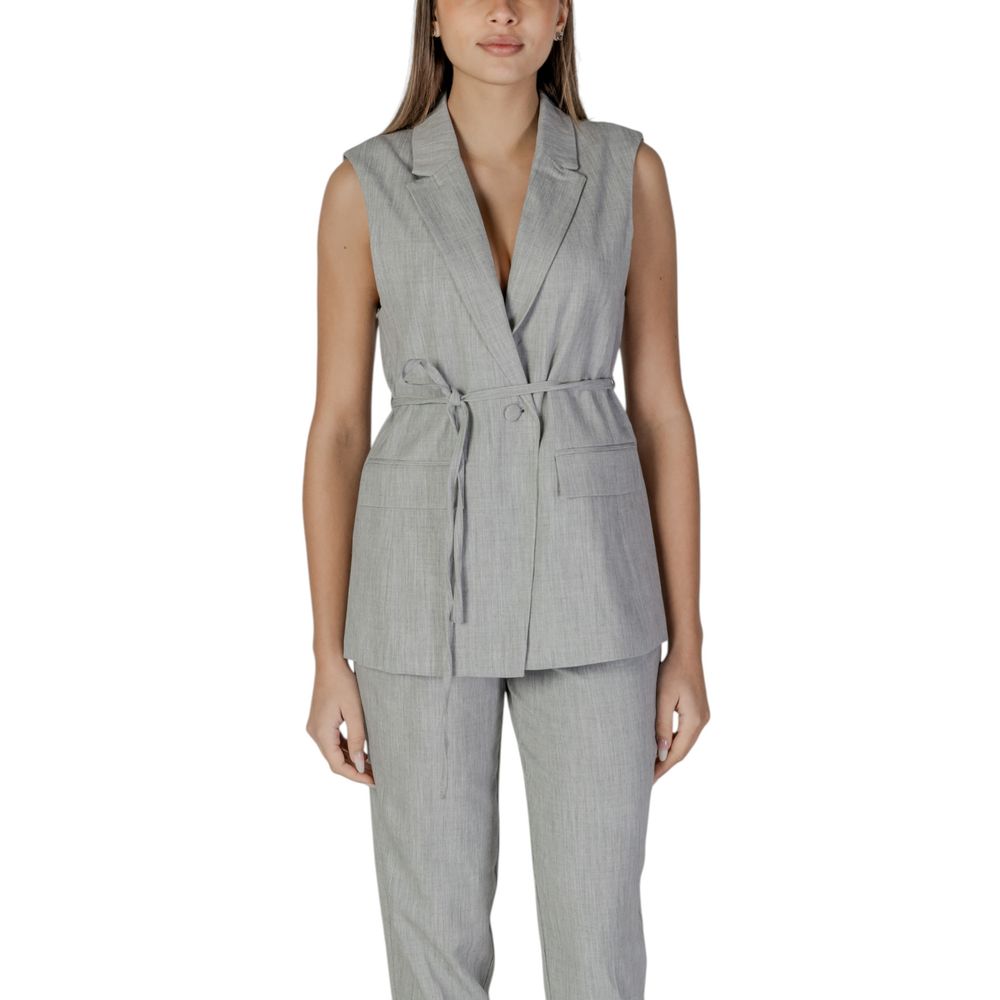 Vila Clothes Graue Weste aus wiederverwertetem Polyester
