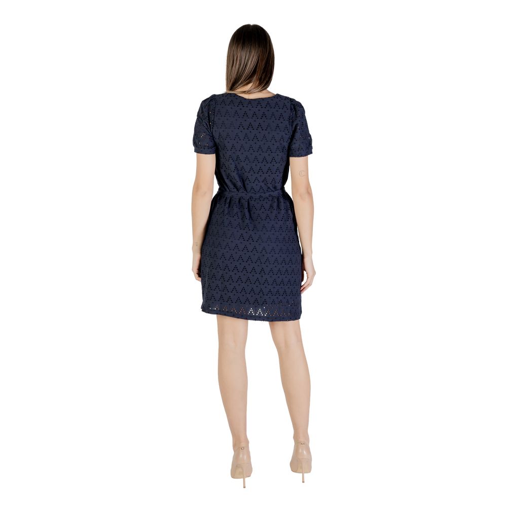 Vila Clothes Blaues Kurzkleid aus recyceltem Polyester