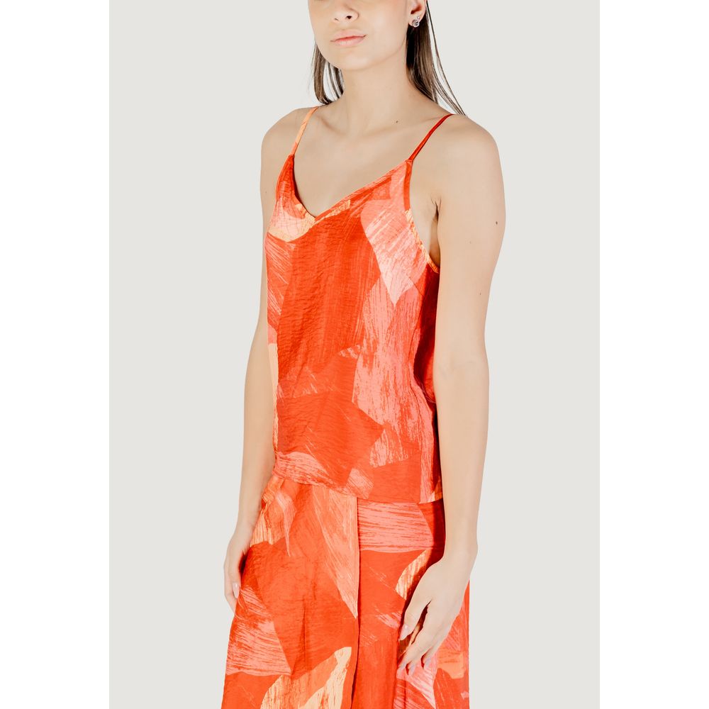 Vila Clothes Rotes Polyamid-Oberteil