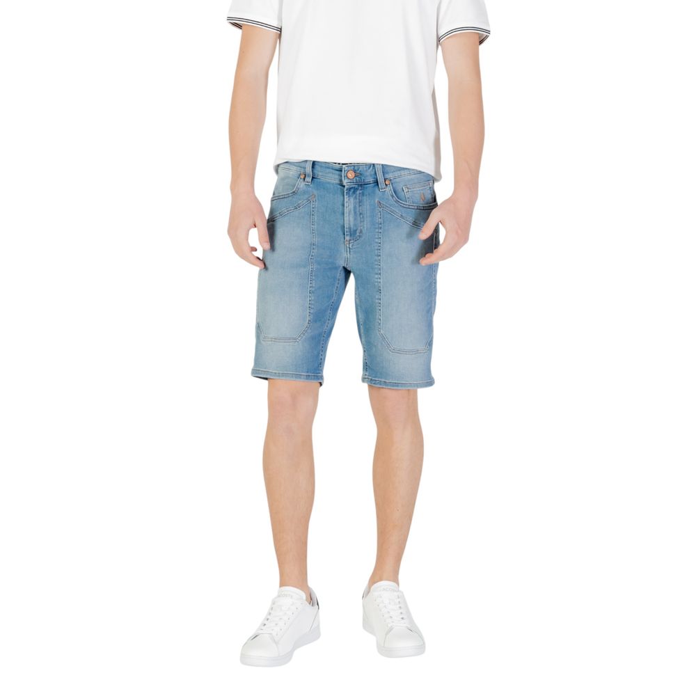 Jeckerson Hellblaue Baumwoll-Bermudashorts