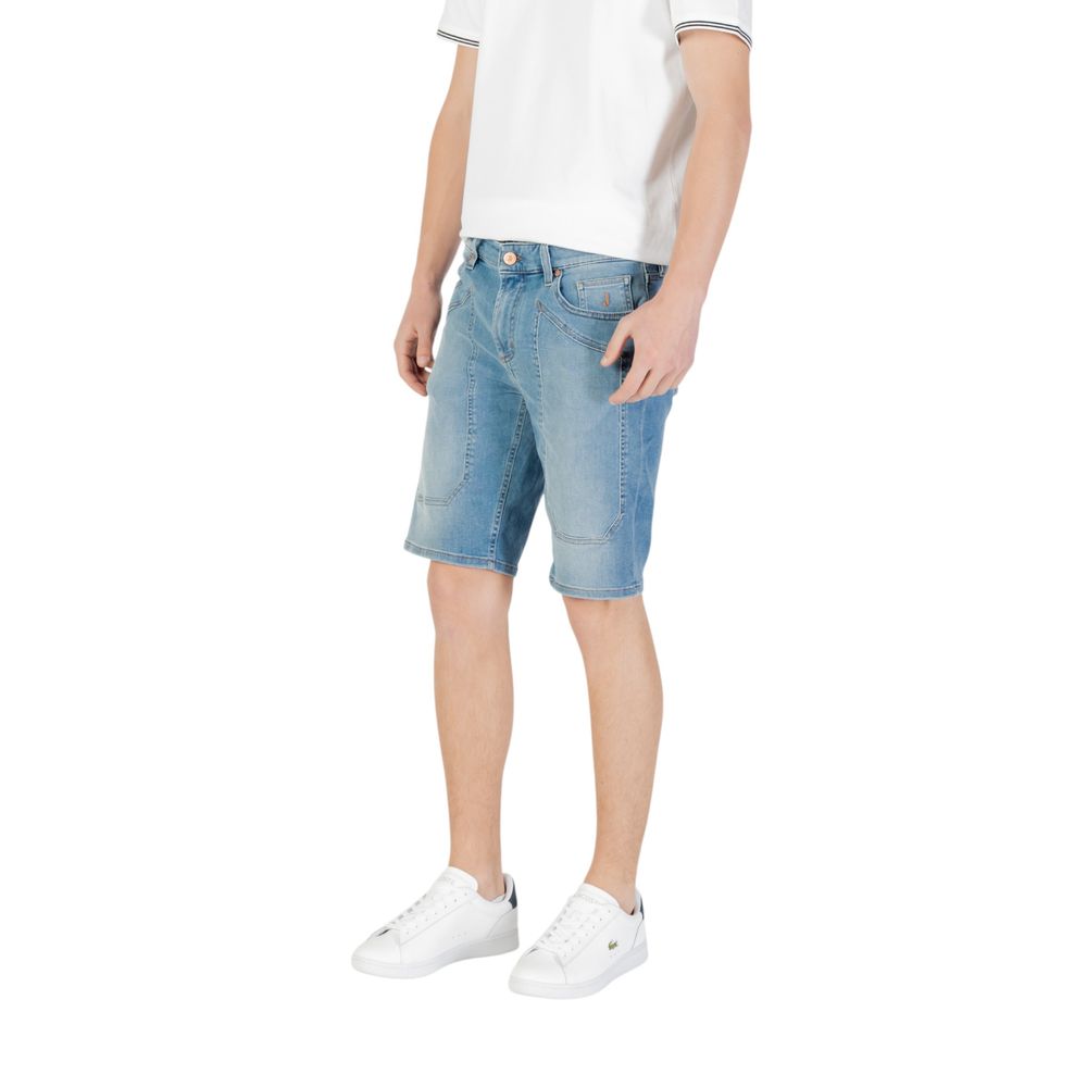 Jeckerson Hellblaue Baumwoll-Bermudashorts