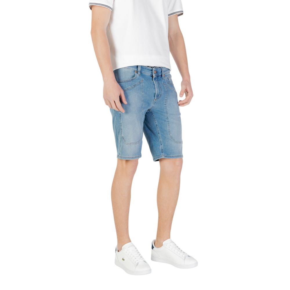 Jeckerson Hellblaue Baumwoll-Bermudashorts