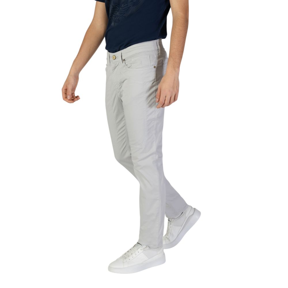 Jeckerson Grey Cotton Skinny Trousers