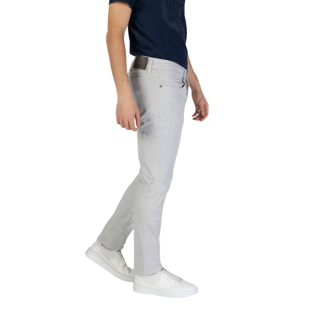 Jeckerson Grey Cotton Skinny Trousers