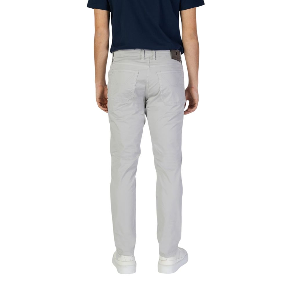 Jeckerson Grey Cotton Skinny Trousers