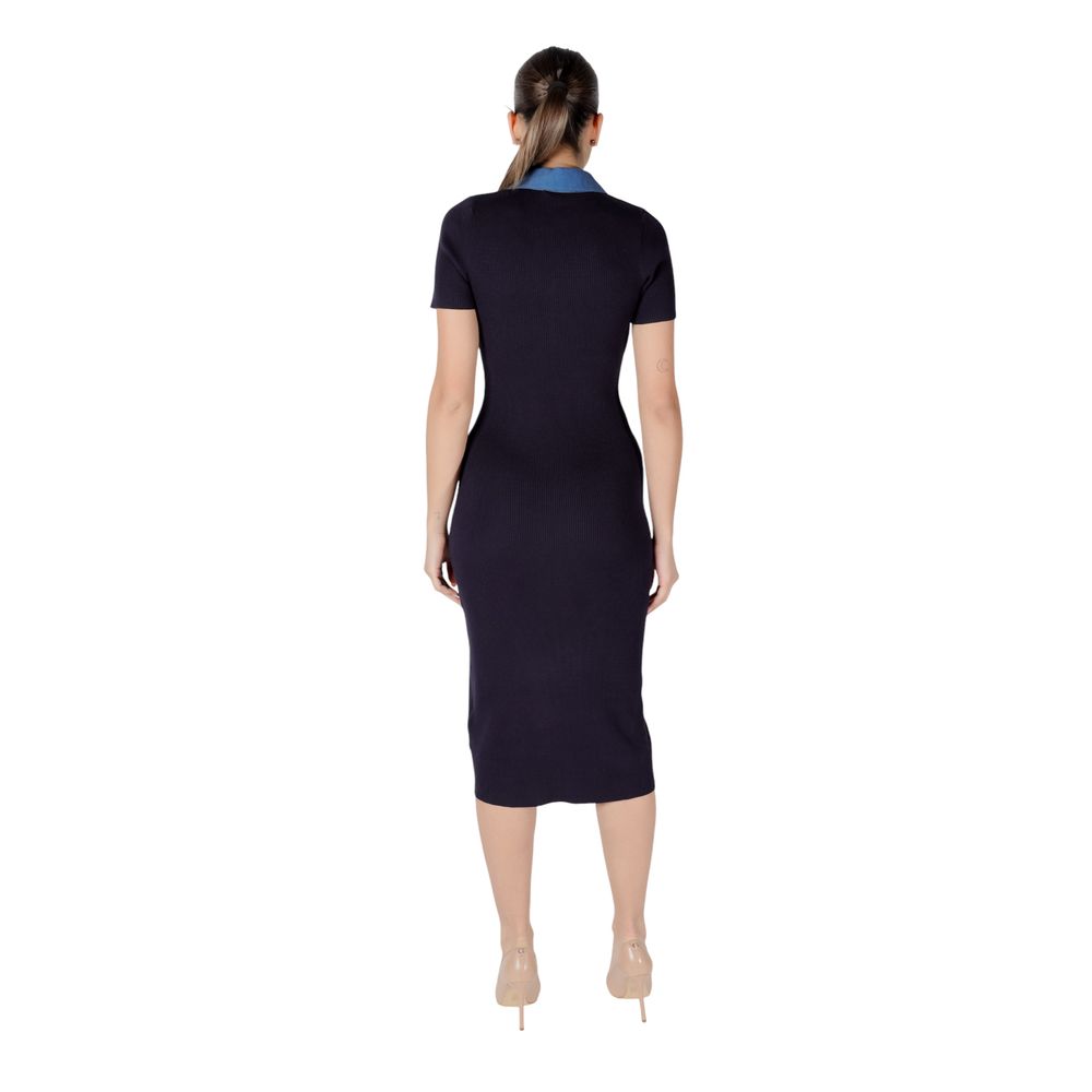 Morgan De Toi Langes Kleid aus Viskose in Blau