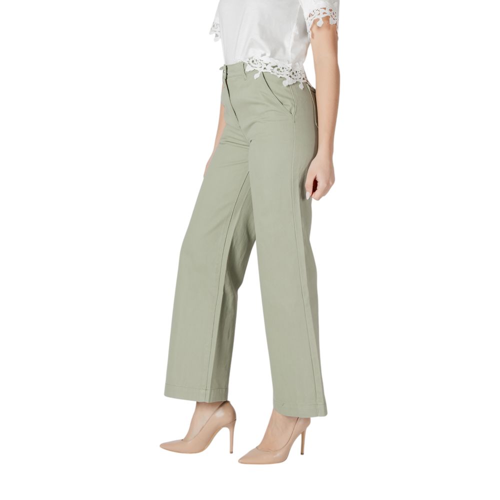 Morgan De Toi Green Relaxed Fit Cotton Jeans