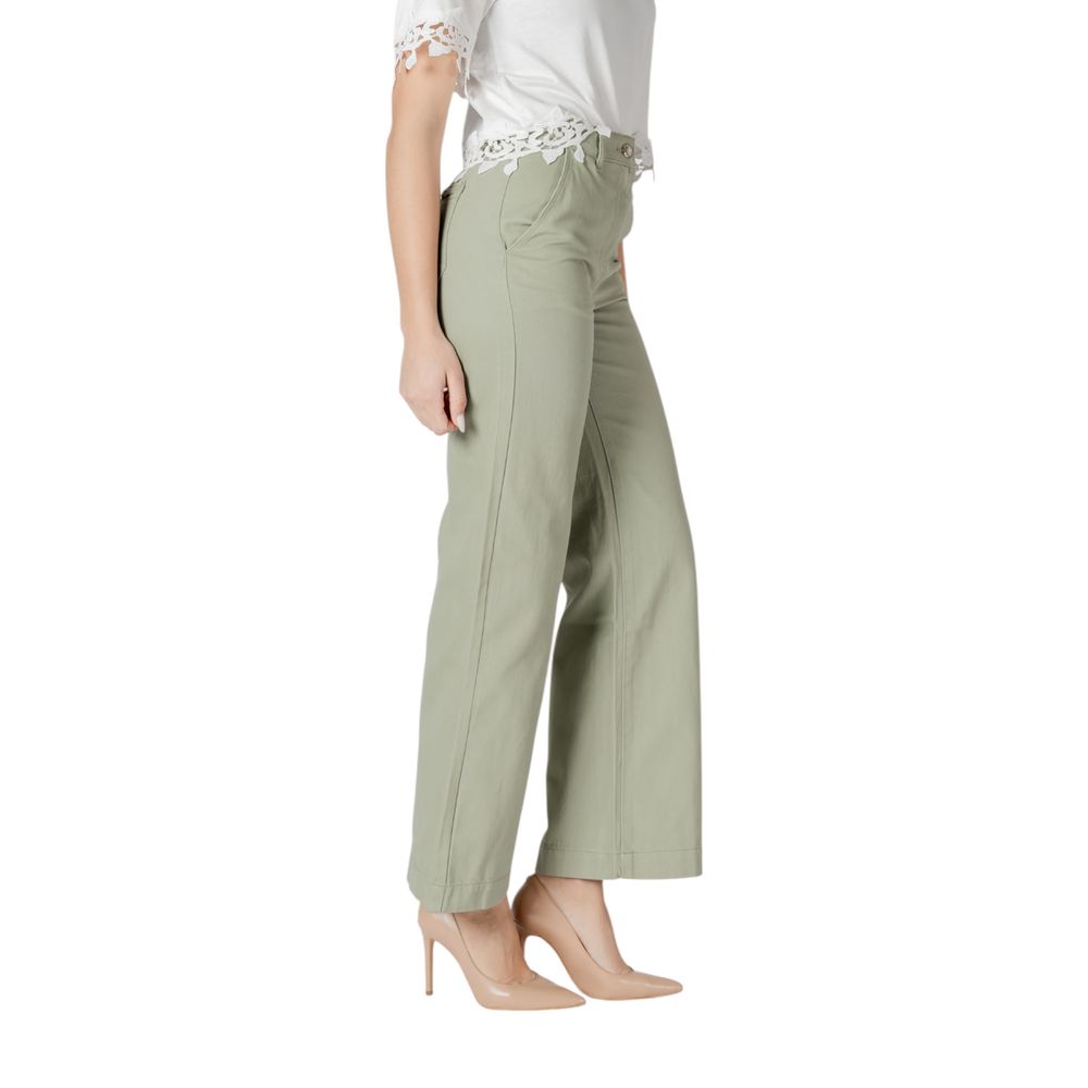 Morgan De Toi Green Relaxed Fit Cotton Jeans