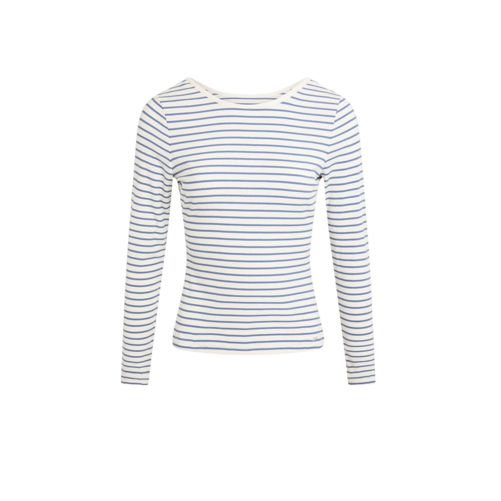 Morgan De Toi Weißes Viskose-Langarmshirt