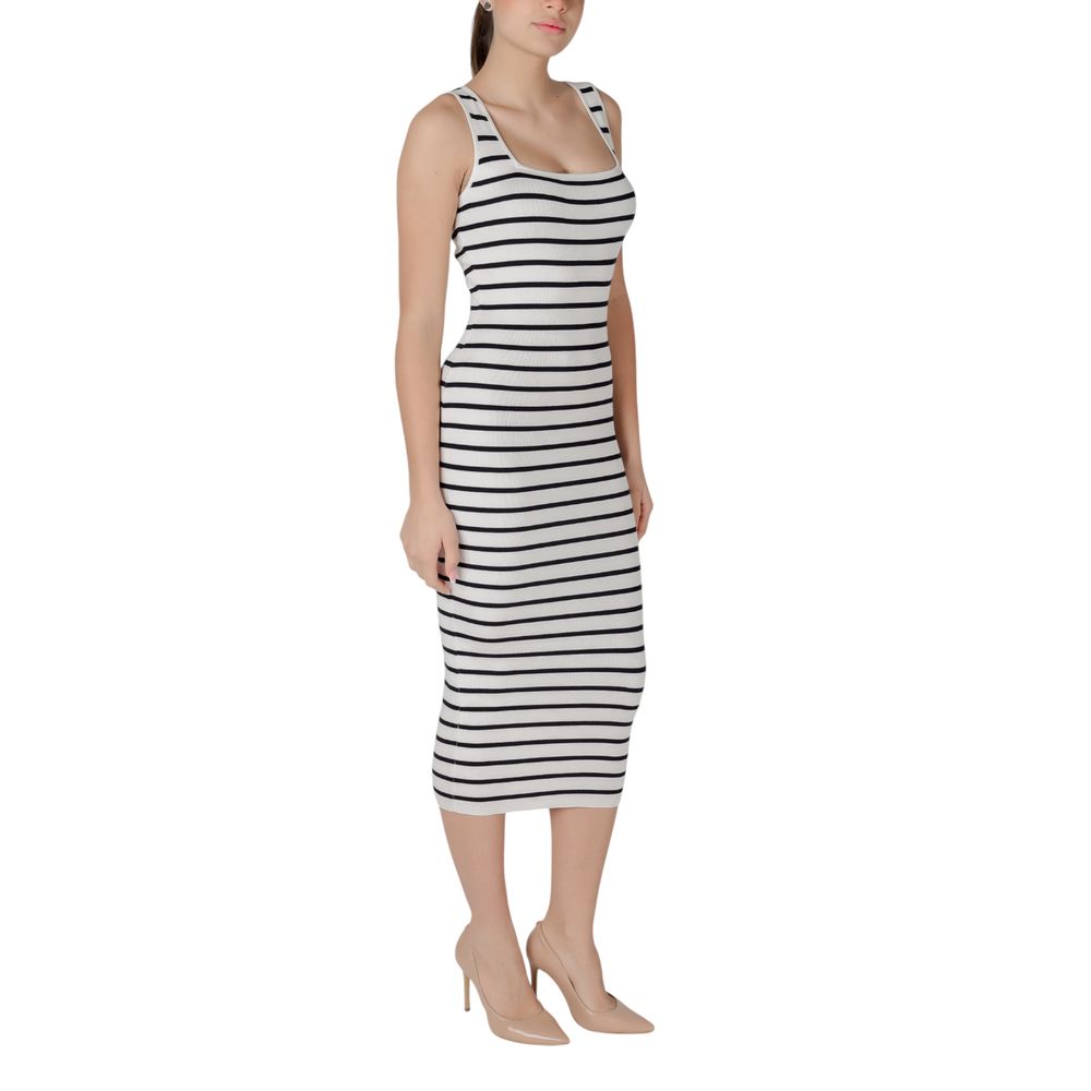 Morgan De Toi Beigefarbenes Viskose-Maxikleid