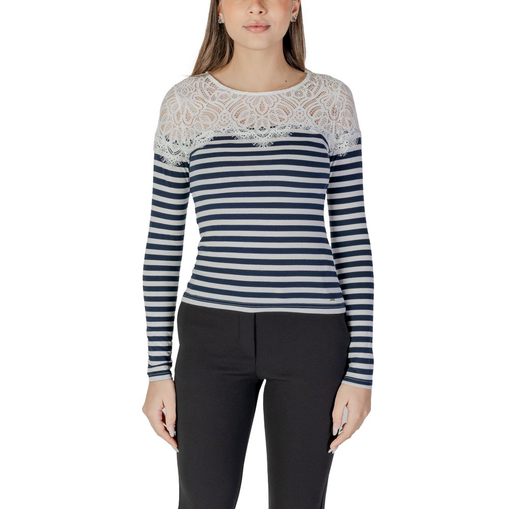 Morgan De Toi Weißes Langarmshirt aus recyceltem Polyester