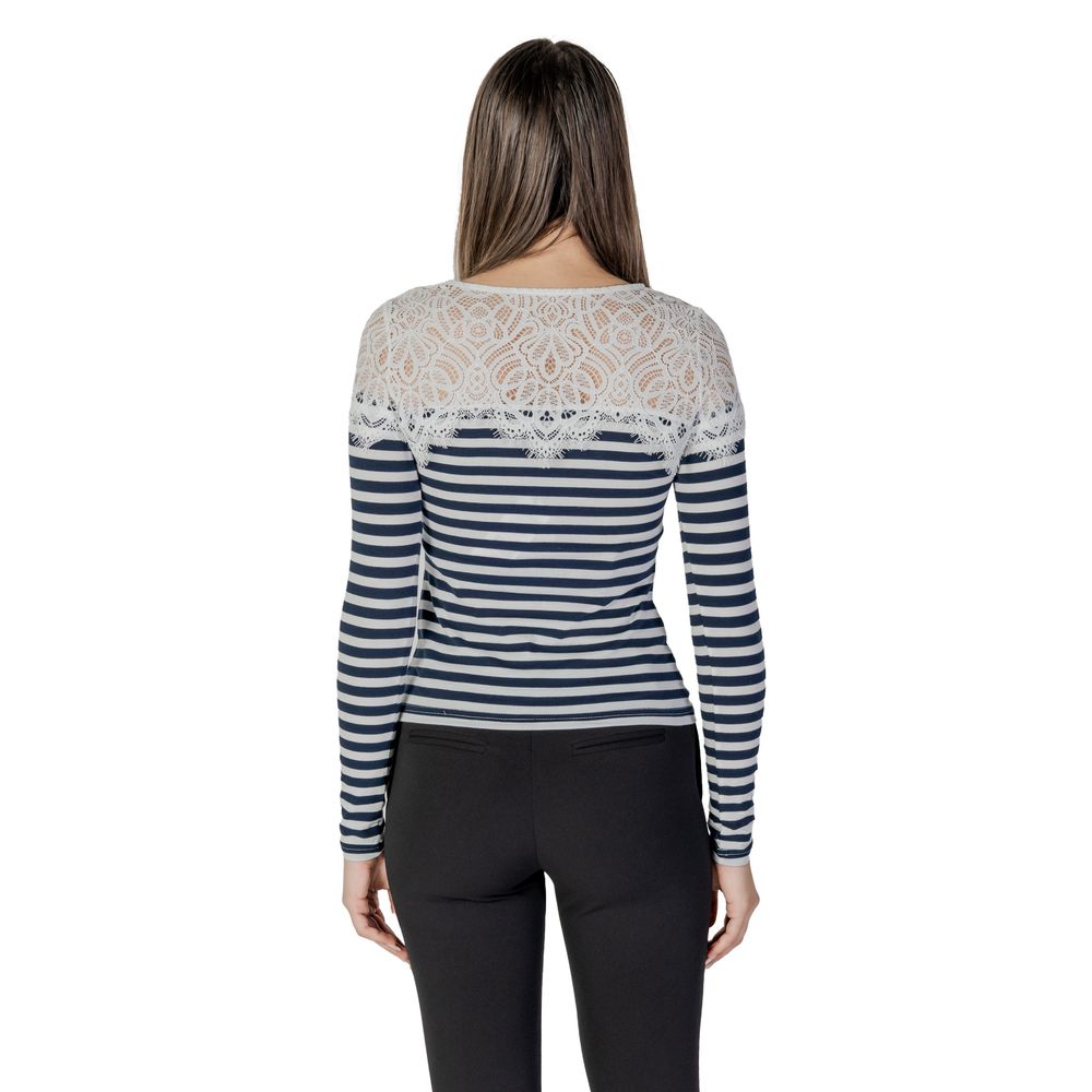 Morgan De Toi Weißes Langarmshirt aus recyceltem Polyester