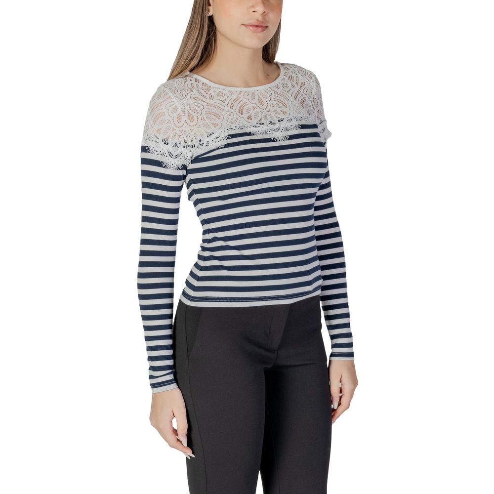 Morgan De Toi Weißes Langarmshirt aus recyceltem Polyester
