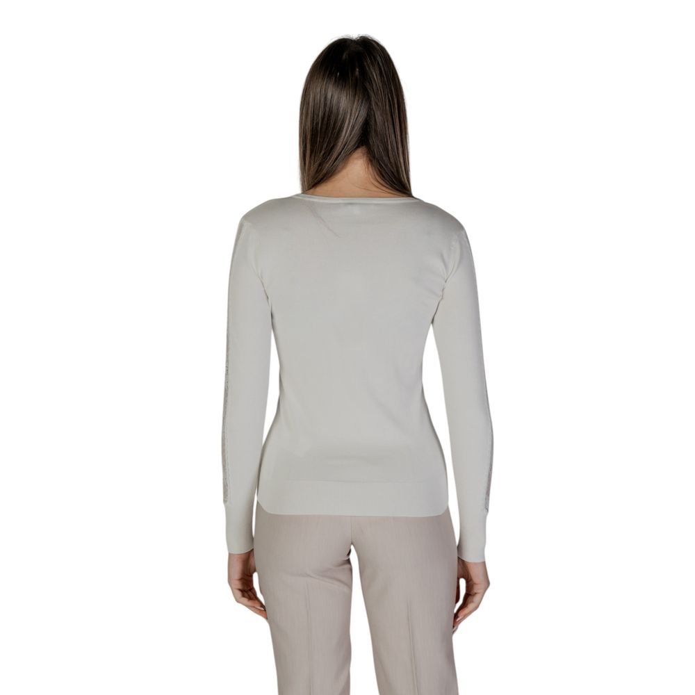 Street One Langärmeliges T-Shirt aus Viskose in Creme