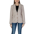 Only beige blazer made from recycled polyester