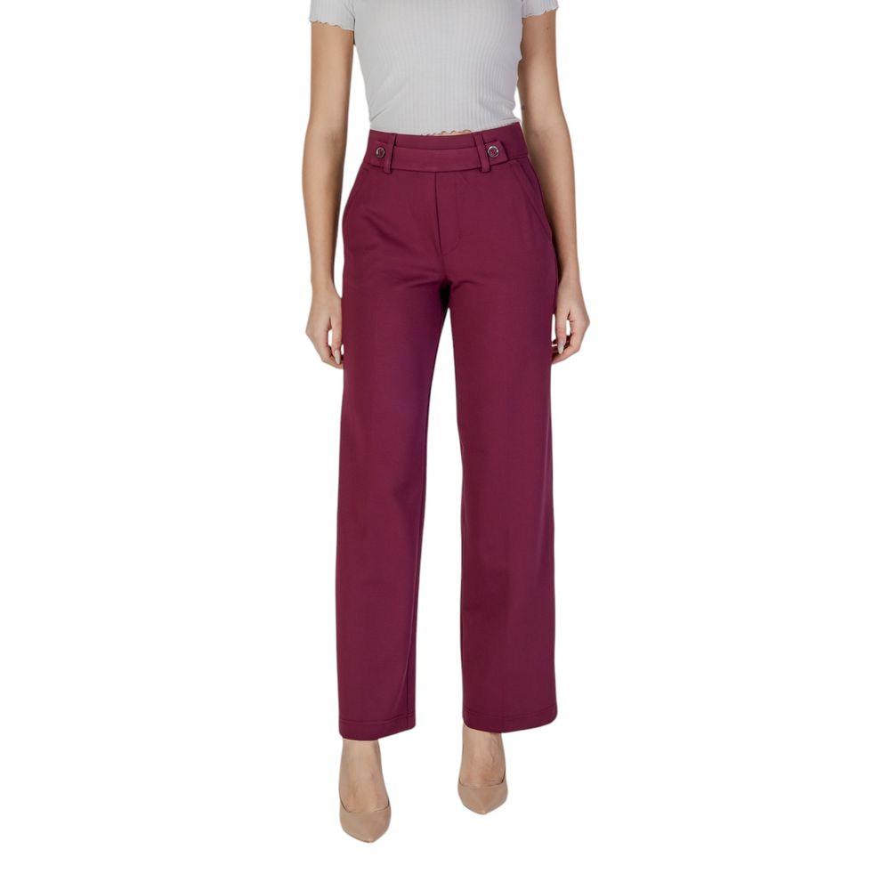 Street One Lilac Viscose Trousers for Everyday