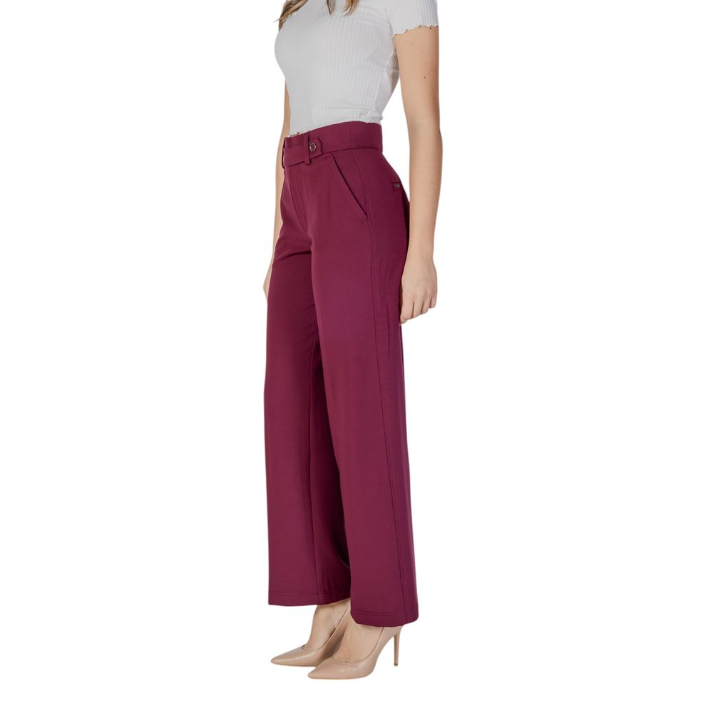 Street One Lilac Viscose Trousers for Everyday
