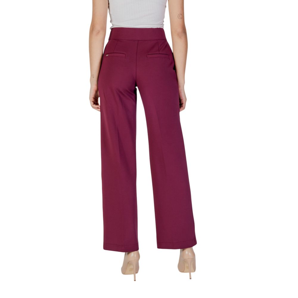 Street One Lilac Viscose Trousers for Everyday