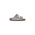 Birkenstock Graue Leder-Slipper
