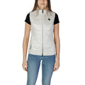 Blue White Polyamide Sleeveless Jacket