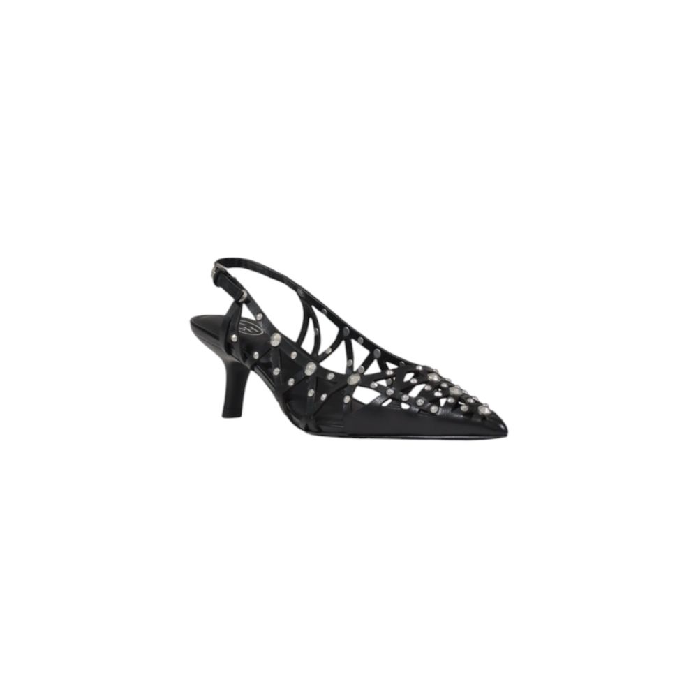 ASH Schwarze Leder-Pumps mit hohem Absatz