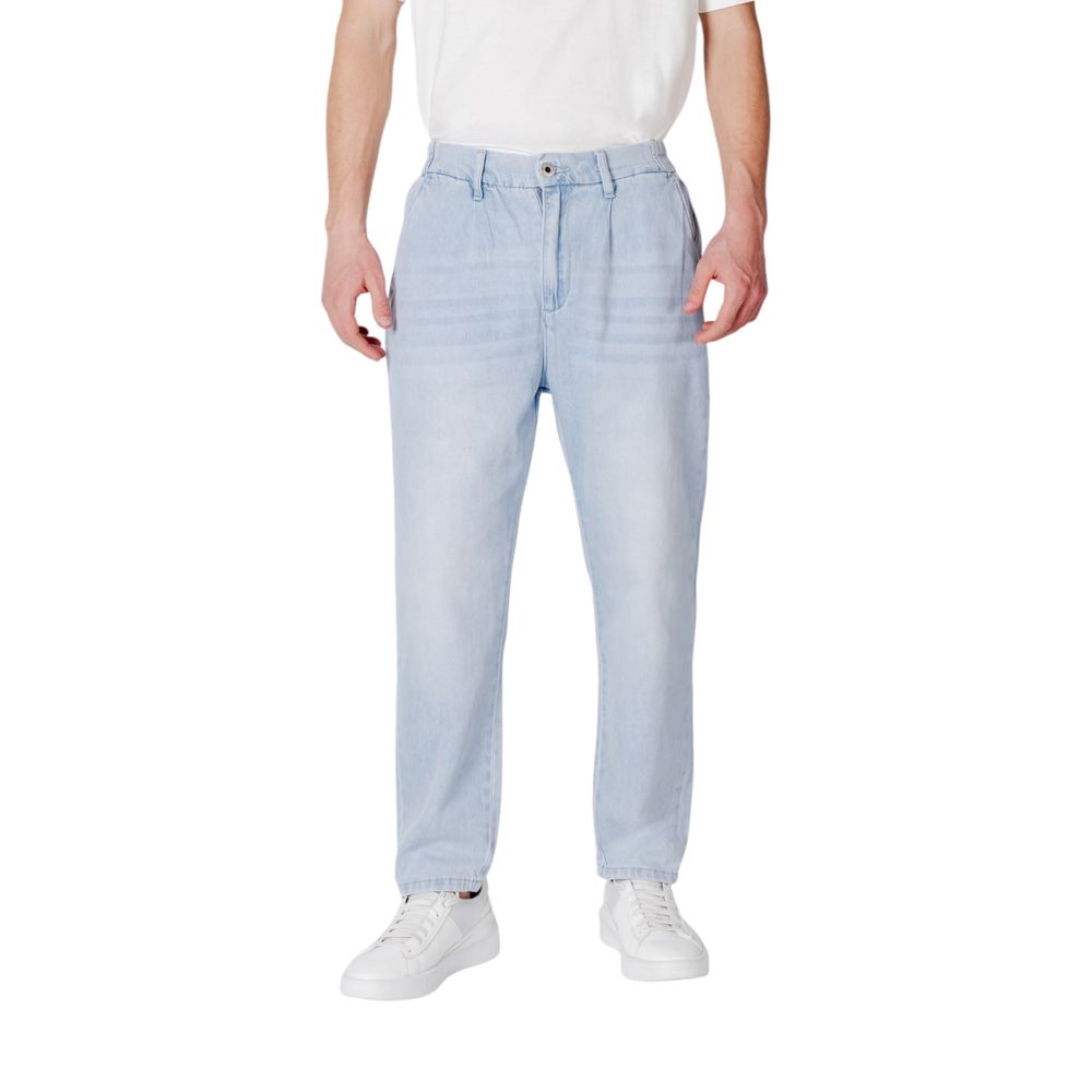 Gianni Lupo Blaue Baumwoll-Jeans im Slim Fit