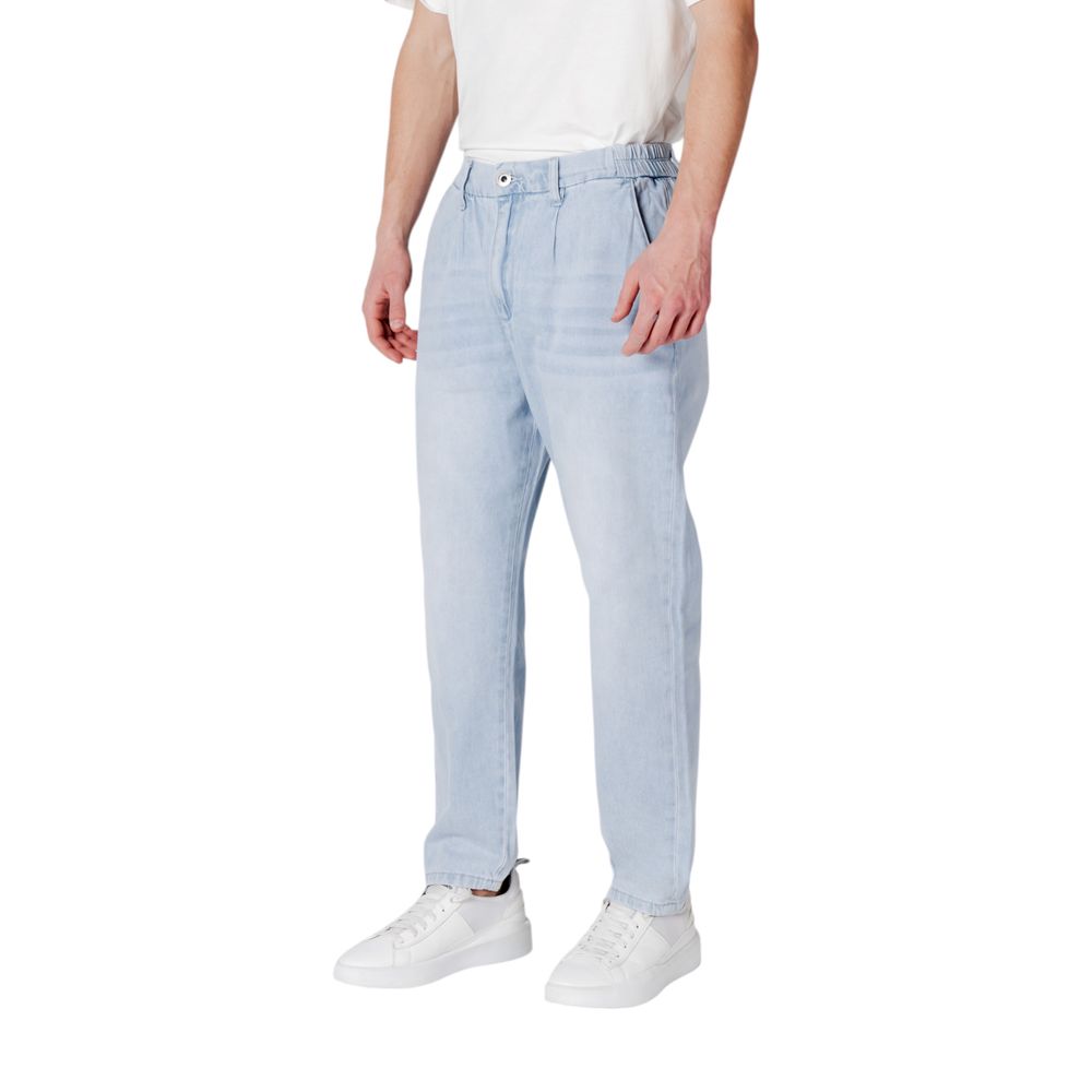 Gianni Lupo Blaue Baumwoll-Jeans im Slim Fit