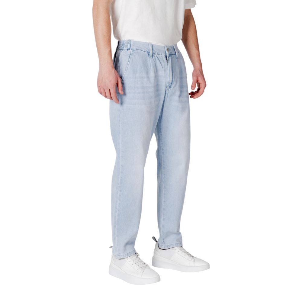 Gianni Lupo Blaue Baumwoll-Jeans im Slim Fit