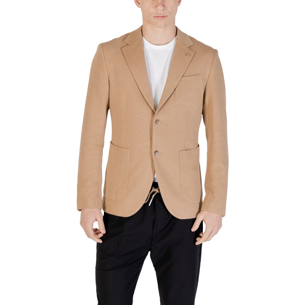Gianni Lupo Beigefarbener Baumwollblazer