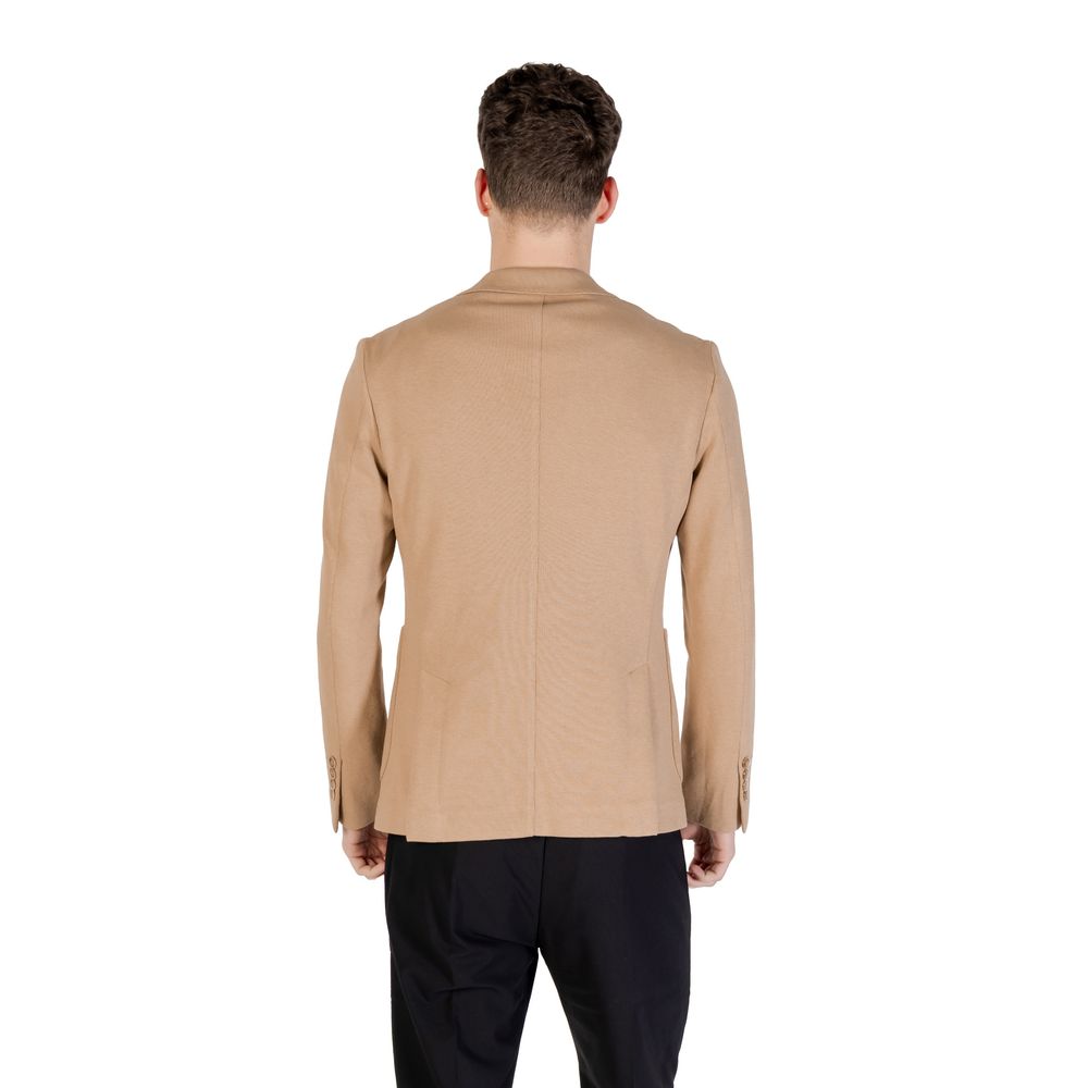 Gianni Lupo Beigefarbener Baumwollblazer
