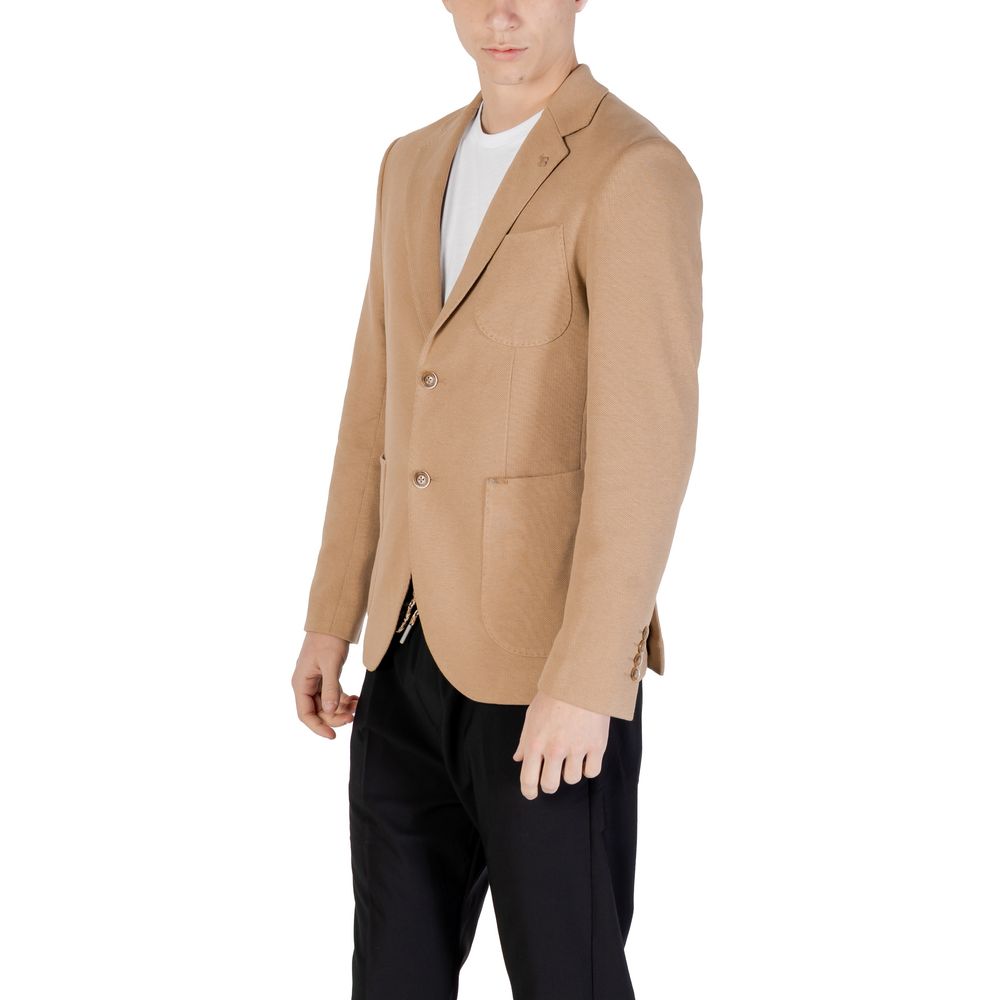 Gianni Lupo Beigefarbener Baumwollblazer