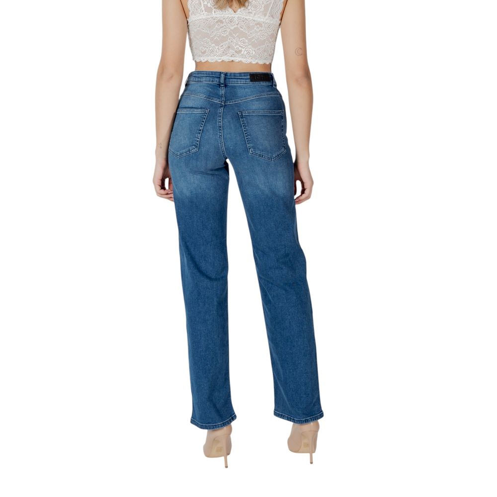 ICHI Blaue Baumwolljeans im Relaxed Fit