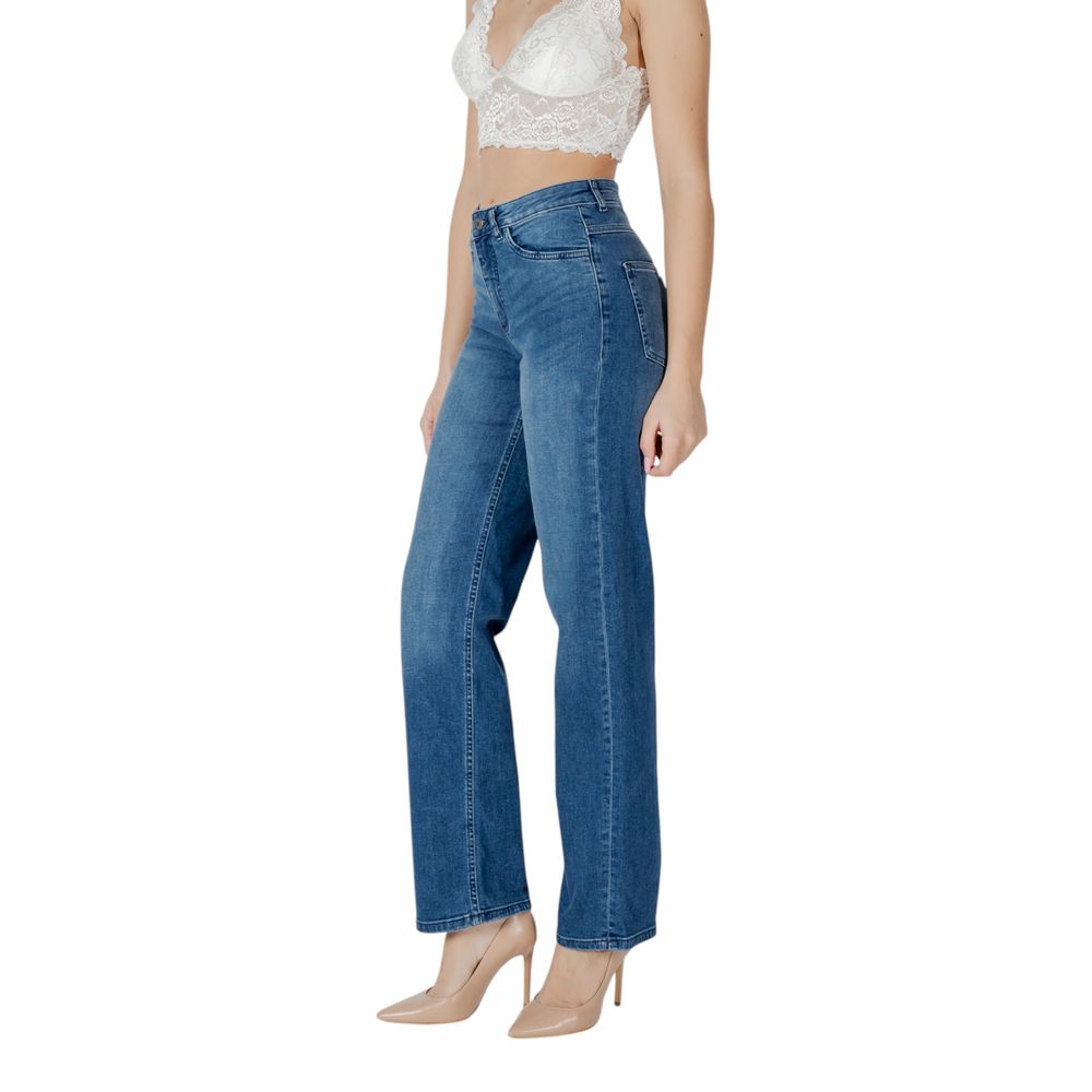 ICHI Blaue Baumwolljeans im Relaxed Fit