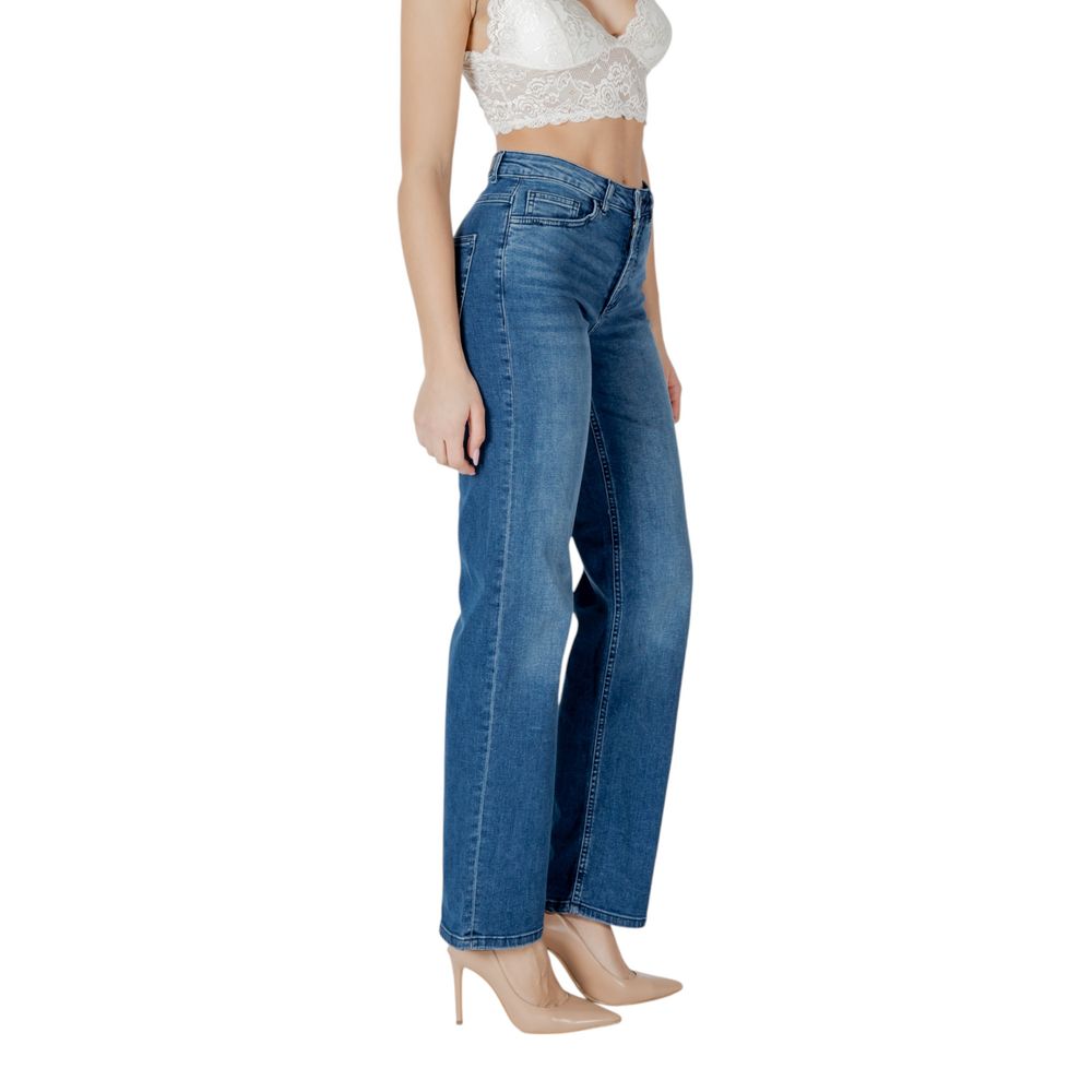 ICHI Blaue Baumwolljeans im Relaxed Fit