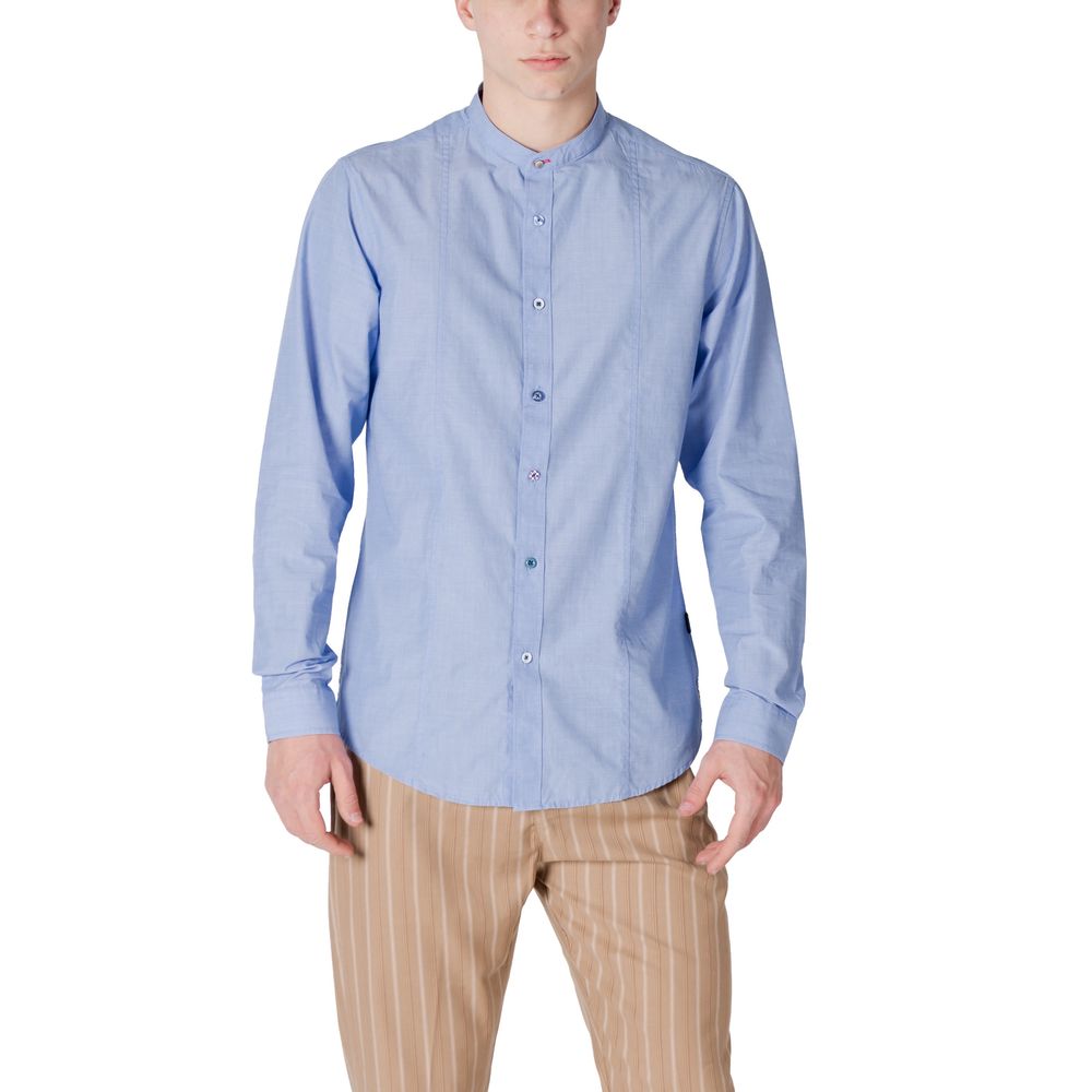 Gianni Lupo Hellblaues Baumwollhemd