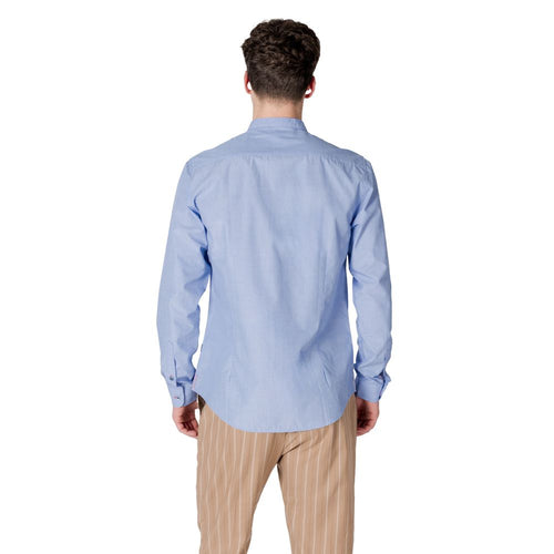 Gianni Lupo Blaues Baumwollhemd