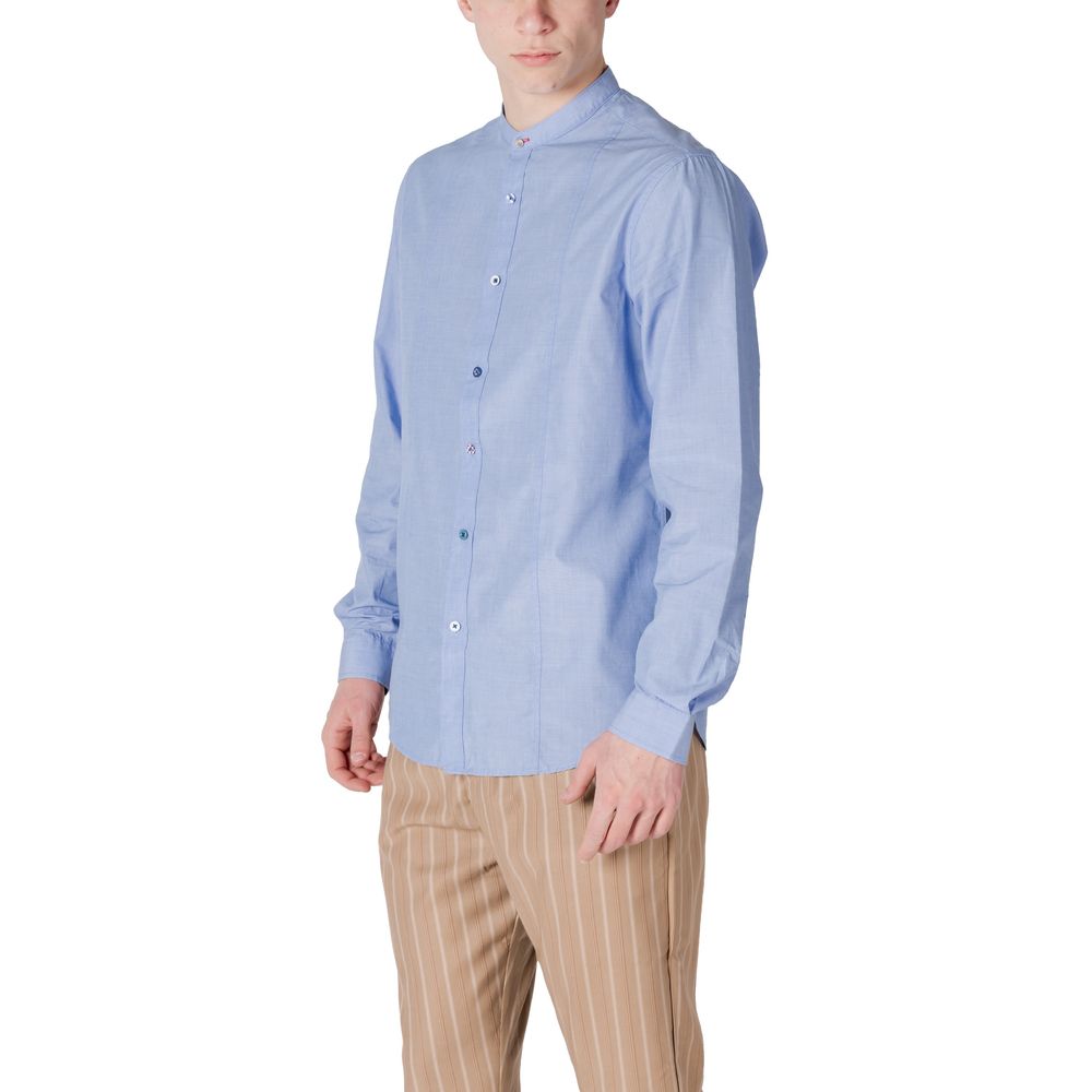 Gianni Lupo Hellblaues Baumwollhemd