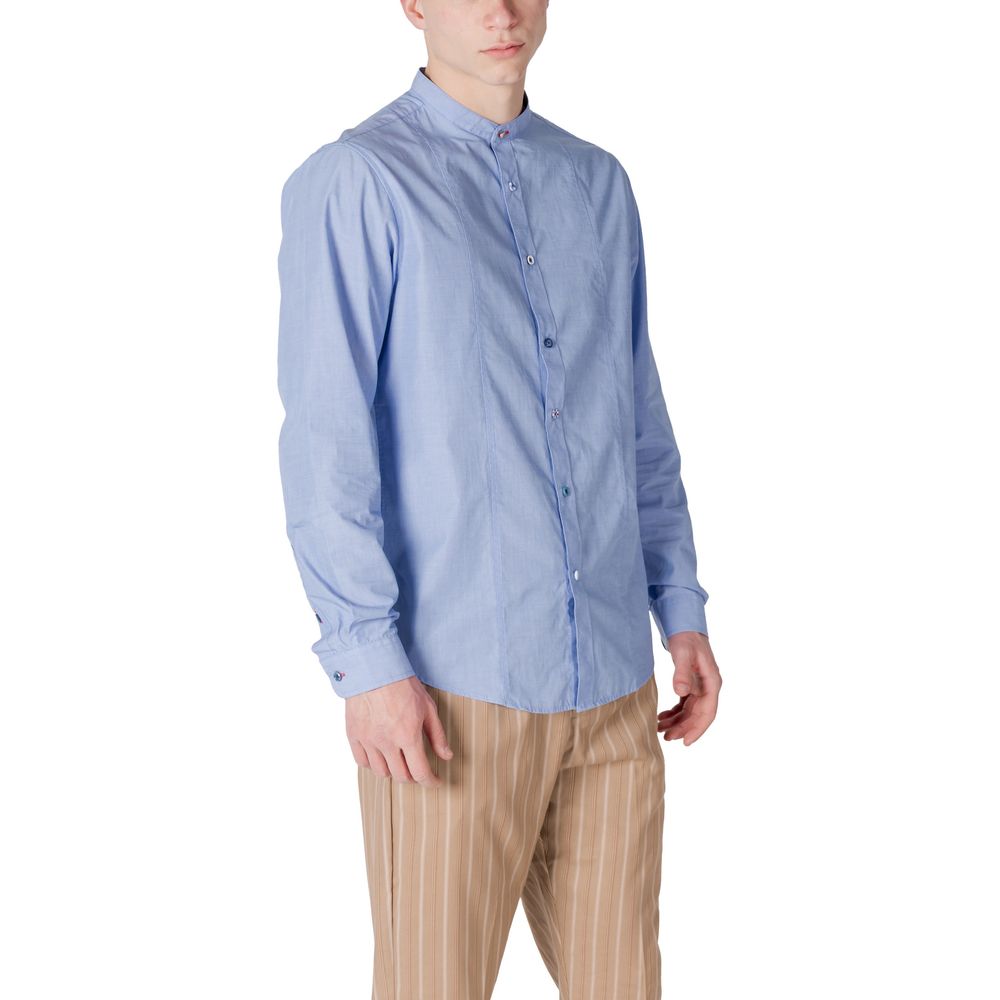Gianni Lupo Hellblaues Baumwollhemd