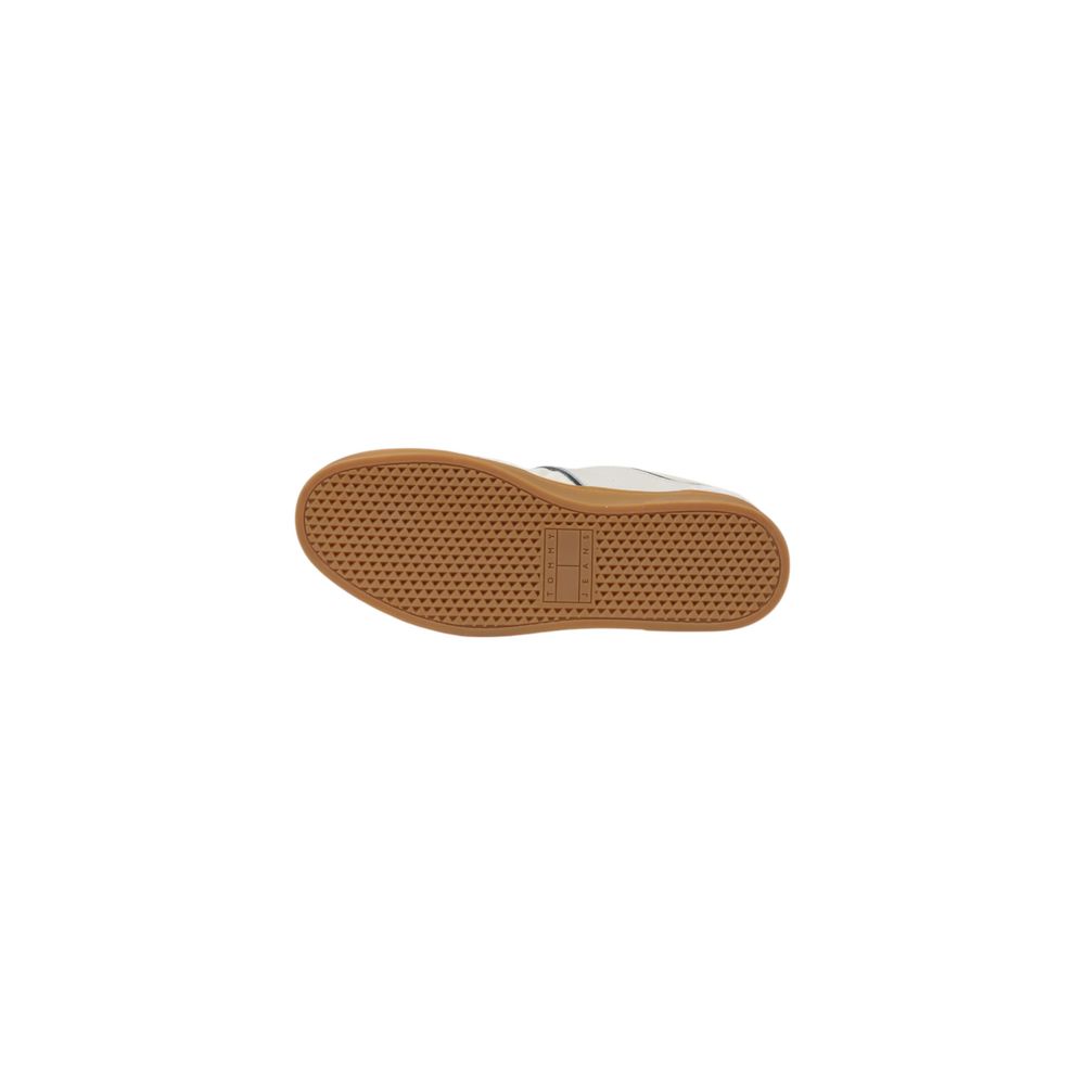 Tommy Hilfiger Jeans Cremefarbene Leder-Sneaker